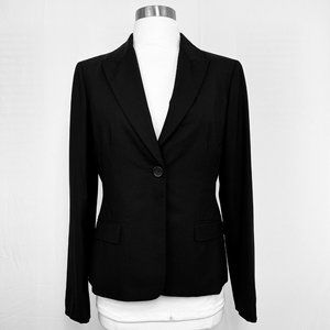 Elie Tahari Womens 8 Jacket Blazer Black Wool Stretch Blend Classic $298 #V